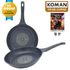[KOMAN] BlackWin Titanium Coated Grill Pan 28cm - Nonstick Cookware 6-Layers Coationg Frying Pan - Made in Korea